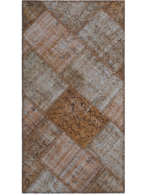 Bespoky 80x150 cm Kırmızı Klasik Yün Halı | Mutfak Balkon Salon Halısı | %100 Doğal Yün El Yapımı El Dokuma | UNİQUE-24717