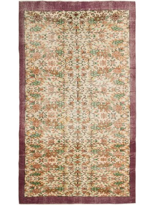 Bespoky 180x292 cm Çok Renkli Klasik Yün Halı | Salon Yatak Odası Halısı | %100 Doğal Yün El Yapımı El Dokuma | UNİQUE-17024