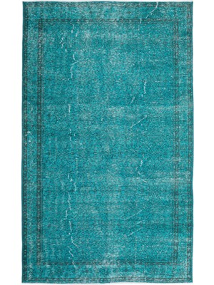 Vintage Yeşil Çiçekli Yün Modern Desenli Yün Hav Toz Vermez Leke Tutmayan Salon Yolluk Mutfak El Dokuma Halı