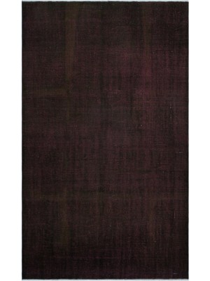 Bespoky 159x275 cm Kahverengi Bordo Düz Vintage Motifsiz Halı | Salon Yatak Odası Halısı | UNİQUE-23947