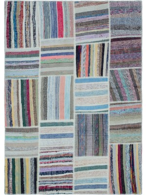 Iskece Bej Eskitme Yün Modern Desenli Yün Hav Toz Vermez Leke Tutmayan Salon Yolluk Mutfak El Dokuma Halı