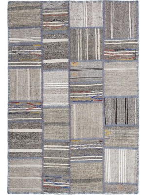 Teselya Bej Çizgili Etnik Modern Desenli Yün Hav Toz Vermez Leke Tutmayan Salon Yolluk Mutfak El Dokuma Halı