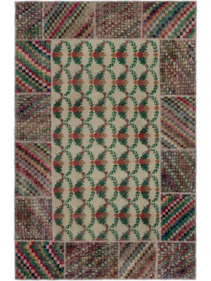 Caserta Ekru Modern Naturel Viskon Modern Desenli Yün Hav Toz Vermez Leke Tutmayan Salon Yolluk Mutfak El Dokuma Halı