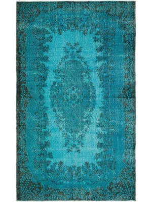 Bespoky 177x303 cm Mavi Klasik Yün Halı | Salon Yatak Odası Halısı | %100 Doğal Yün El Yapımı El Dokuma | UNİQUE-19132