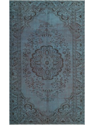 Bespoky El Dokuma Turkuaz Yün Halı | El Yapımı Klasik Salon Halısı | %100 Doğal Yün