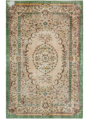 Atina Bej Eskitme Yün Modern Desenli Yün Hav Toz Vermez Leke Tutmayan Salon Yolluk Mutfak El Dokuma Halı