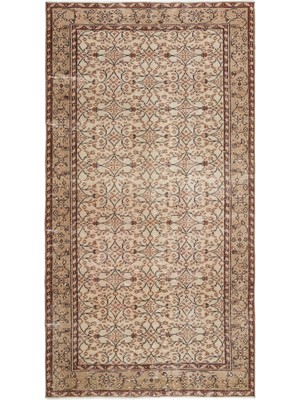 Bespoky 148x263 cm Çok Renkli Bej Bütünsel desenli Geleneksel Bitkisel ve geometrik Halı | Salon Yatak Odası Halısı | UNİQUE-18878