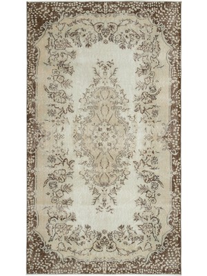 Bespoky 174x302 cm Mor Klasik Yün Halı | Salon Yatak Odası Halısı | %100 Doğal Yün El Yapımı El Dokuma | UNİQUE-19385