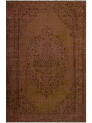 Bespoky 173x265 cm Kahverengi Klasik Yün Halı | Salon Yatak Odası Halısı | %100 Doğal Yün El Yapımı El Dokuma | UNİQUE-23644