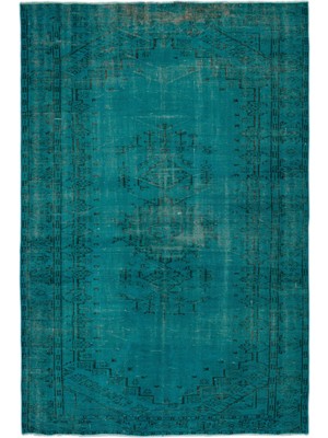 Bespoky 173x258 cm Mavi Klasik Yün Halı | Salon Yatak Odası Halısı | %100 Doğal Yün El Yapımı El Dokuma | UNİQUE-22690