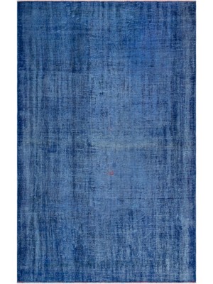 Atina Mavi Eskitme Yün Modern Desenli Yün Hav Toz Vermez Leke Tutmayan Salon Yolluk Mutfak El Dokuma Halı