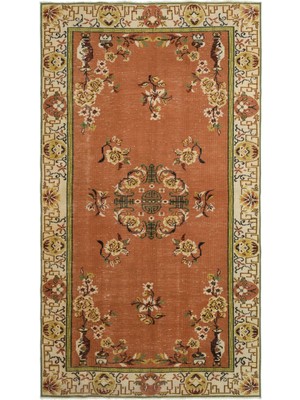 Bespoky 176x308 cm Çok Renkli Klasik Yün Halı | Salon Yatak Odası Halısı | %100 Doğal Yün El Yapımı El Dokuma | UNİQUE-19585