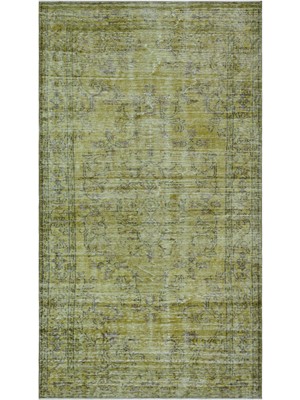 Atina Turkuaz Eskitme Yün Modern Desenli Yün Hav Toz Vermez Leke Tutmayan Salon Yolluk Mutfak El Dokuma Halı