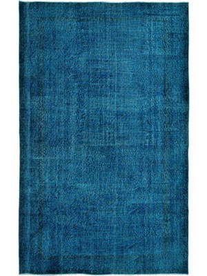 Atina Turkuaz Eskitme Yün Modern Desenli Yün Hav Toz Vermez Leke Tutmayan Salon Yolluk Mutfak El Dokuma Halı