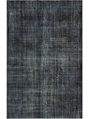 Bespoky 188x293 cm Ekru Antrasit Eskitme Vintage Soyut Halı | Salon Yatak Odası Halısı | UNİQUE-35249