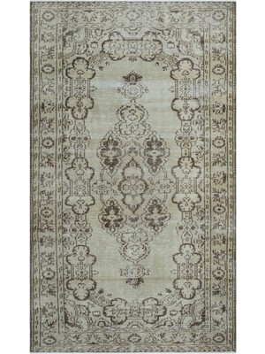 Girit Bej Çizgili Yün Modern Desenli Yün Hav Toz Vermez Leke Tutmayan Salon Yolluk Mutfak El Dokuma Halı