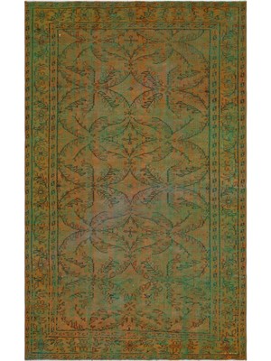 Atina Kırmızı Eskitme Yün Modern Desenli Yün Hav Toz Vermez Leke Tutmayan Salon Yolluk Mutfak El Dokuma Halı