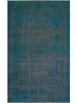 Ikat Mavi Ikat Ipek Modern Desenli Yün Hav Toz Vermez Leke Tutmayan Salon Yolluk Mutfak El Dokuma Halı