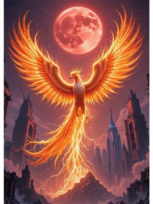 Bedeko Anka Kuşu Resimli Mdf Tablo