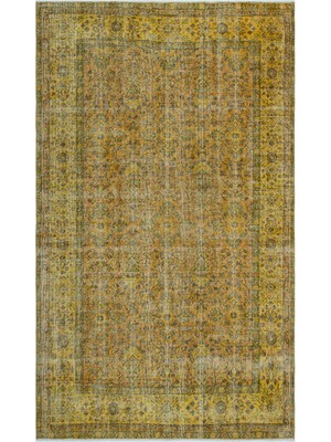 Atina Turkuaz Eskitme Yün Modern Desenli Yün Hav Toz Vermez Leke Tutmayan Salon Yolluk Mutfak El Dokuma Halı