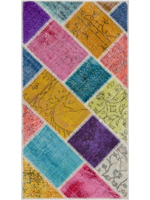 Bespoky 80x150 cm Bej Klasik Yün Halı | Mutfak Balkon Salon Halısı | %100 Doğal Yün El Yapımı El Dokuma | UNİQUE-31390