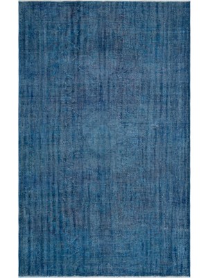 Bespoky 183x292 cm Gri Mavi Soyut Vintage Motifsiz Halı | Salon Yatak Odası Halısı | UNİQUE-25658