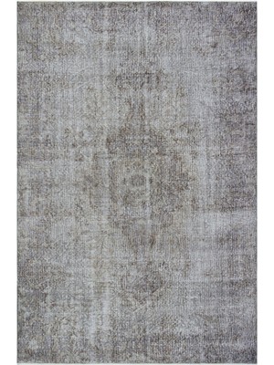 Bespoky 175x261 cm Mavi Bej-Gri Eskitme Vintage Soyut Halı | Salon Yatak Odası Halısı | UNİQUE-29760