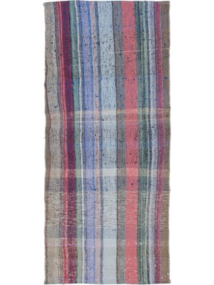 Teselya Mavi Patchwork Yün Modern Desenli Yün Hav Toz Vermez Leke Tutmayan Salon Yolluk Mutfak El Dokuma Halı