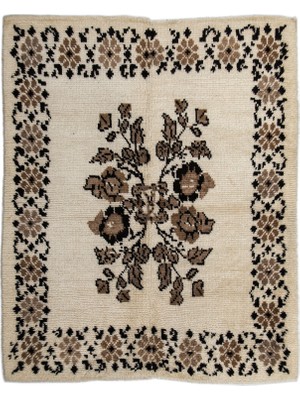 Atina Sarı Eskitme Yün Modern Desenli Yün Hav Toz Vermez Leke Tutmayan Salon Yolluk Mutfak El Dokuma Halı