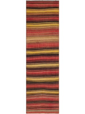 Girit Bej Çizgili Yün Modern Desenli Yün Hav Toz Vermez Leke Tutmayan Salon Yolluk Mutfak El Dokuma Halı