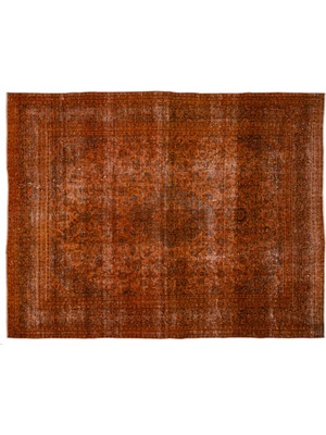 Turuncu Çerçeveli Yün Modern Desenli Yün Hav Toz Vermez Leke Tutmayan Salon Yolluk Mutfak El Dokuma Halı