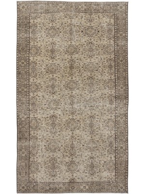 Atina Kırmızı Eskitme Yün Modern Desenli Yün Hav Toz Vermez Leke Tutmayan Salon Yolluk Mutfak El Dokuma Halı