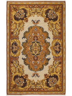 Bespoky 197x313 cm El Dokuma Turuncu Yün Halı | El Yapımı Klasik Salon Halısı | %100 Doğal Yün | UNİQUE-553