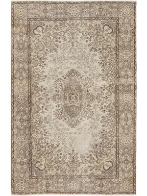 Atina Bej Eskitme Yün Modern Desenli Yün Hav Toz Vermez Leke Tutmayan Salon Yolluk Mutfak El Dokuma Halı