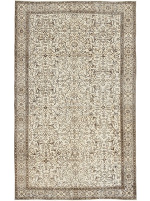 Atina Kahverengi Eskitme Yün Modern Desenli Yün Hav Toz Vermez Leke Tutmayan Salon Yolluk Mutfak El Dokuma Halı