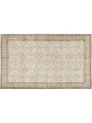 Bespoky 173x293 cm Bej Krem Geleneksel Vintage Bitkisel Halı | Salon Yatak Odası Halısı | UNİQUE-10883