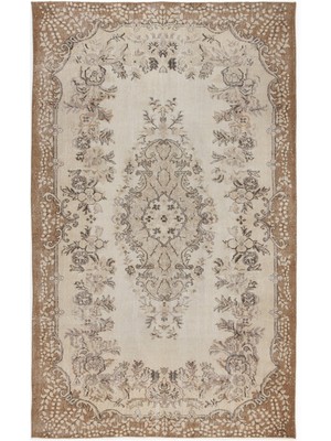 Bespoky 186x300 cm El Dokuma Gri Yün Halı | El Yapımı Klasik Salon Halısı | %100 Doğal Yün | UNİQUE-4895