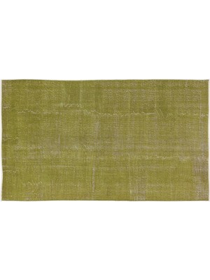 Yeşil Eskitme Yün Modern Desenli Yün Hav Toz Vermez Leke Tutmayan Salon Yolluk Mutfak El Dokuma Halı