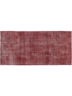 Kırmızı Eskitme Yün Modern Desenli Yün Hav Toz Vermez Leke Tutmayan Salon Yolluk Mutfak El Dokuma Halı