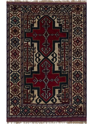 Teselya Bej Çizgili Yün Modern Desenli Yün Hav Toz Vermez Leke Tutmayan Salon Yolluk Mutfak El Dokuma Halı