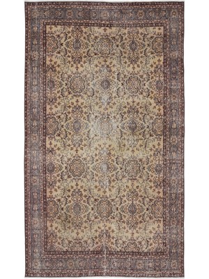 Bespoky El Dokuma Gri Yün Halı | El Yapımı Klasik Salon Halısı | %100 Doğal Yün