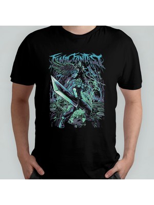 Pixxa Final Fantasy Vıı Cloud Unisex %100 Pamuklu Bisiklet Yaka T-Shirt Model 2