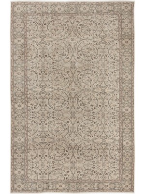 Hali.Net 178x270 cm Çok Renkli Bej Bitkisel Vintage Geleneksel Halı | Salon Yatak Odası Halısı | Hav Vermez | UNİQUE-7405