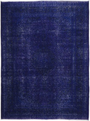 Hali.Net 294x387 cm Bej Lacivert Geleneksel Vintage Eskitme Halı | Salon Yatak Odası Halısı | Hav Vermez | UNİQUE-7886