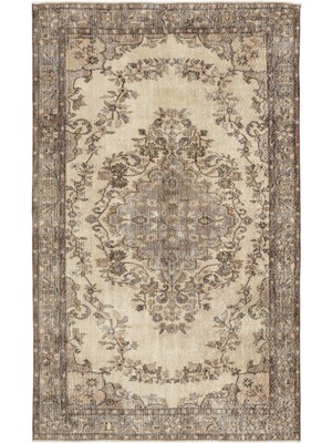 Atina Bej Eskitme Yün Modern Desenli Yün Hav Toz Vermez Leke Tutmayan Salon Yolluk Mutfak El Dokuma Halı