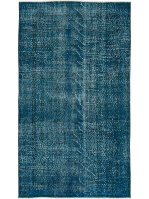 Hali.Net 135x229 cm Kırmızı Petrol Mavisi Soyut Vintage Eskitme Halı | Salon Yatak Odası Halısı | Hav Vermez | UNİQUE-14972