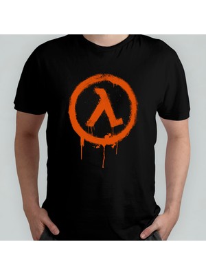 Pixxa Half Life Unisex %100 Pamuklu Bisiklet Yaka T-Shirt Model 5