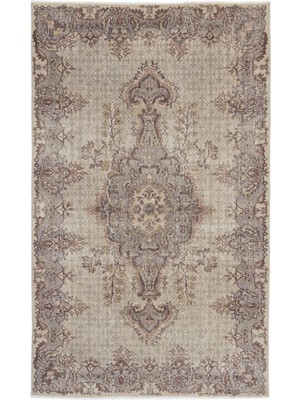 Atina Bej Eskitme Yün Modern Desenli Yün Hav Toz Vermez Leke Tutmayan Salon Yolluk Mutfak El Dokuma Halı