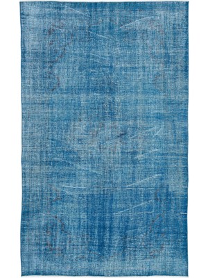 Hali.Net 148x244 cm Mavi Atina Anadolu Yün Halı | Salon Yatak Odası Halısı | Doğal Yün El Yapımı El Dokuma Hav Vermez | UNİQUE-15616