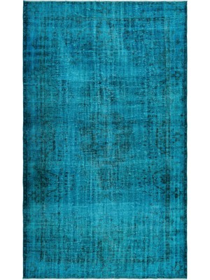 Ikat Mavi Ikat Ipek Modern Desenli Yün Hav Toz Vermez Leke Tutmayan Salon Yolluk Mutfak El Dokuma Halı